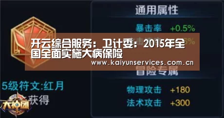 开云综合服务:卫计委:2015年全国全面实施大病保险(图1) 开云综合服务