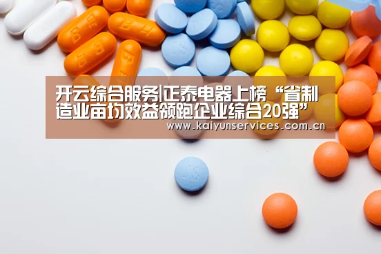 开云综合服务|正泰电器上榜“省制造业亩均效益领跑企业综合20强”(图1) 开云综合服务